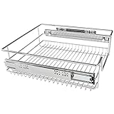 Jago® Teleskopschublade - inkl. Schienen, für Schrankbreite 30 40 50 oder 60 cm, verchromt, Setwahl - Küchenschublade, Schublade, Korbauszug, Schrankauszug, Schubladeneinsätze für Küchenschrank