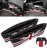 Duleutgnu 2 stücke Autositz Gap Anti-Leck Tasche Aufbewahrungsbox Für Cooper Countryman Clubman R55 R56 R57 R58 R59 R60 R61 Auto Zubehör (Schwarz)