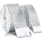Selbstklebende Mini Spiegel Aufkleber Quadratische Glas Spiegel Mosaik Fliesen Handwerk Verspiegelte Mosaik Aufkleber für Dekoratives Handwerk, Silber, 2 cm x 2,19 Y