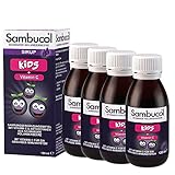 Sambucol Vorteilspack - 4 x Sambucol Kids - 4 x 120ml Sirup mit Vitamin C für die normalen Funktion des Immunsystems – weltweiter B