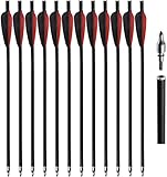 Kavard Armbrustbolzen Carbonpfeile Mixed Carbon Armbrustpfeile 20' für Armbrust Jagd oder Bogenschießen Praxis 12 Stück