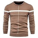 ZYUD Herren Strickpullover Feinstrick Pulli mit Rundhals-Ausschnitt Herren Sweatshirt Winterpullover Männer Pulli Weihnachten Slim Fit Crew Neck Langarm Weihnachtspullover H