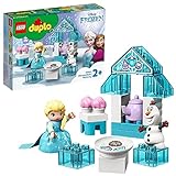 LEGO 10920 DUPLO Elsas und Olafs EIS-Café aus Die Eiskönigin II, Spielzeug aus Bausteinen mit Cupcakes und Teekanne für Kleinkinder ab 2 J