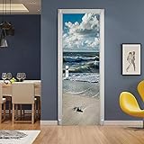 3D Türtapete Selbstklebend TürPoster - Seeblick - Türaufkleber Fototapete Abziehen und Aufkleben Türfolie Tür Tapete Poster Stickers 88 x 200