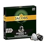 Jacobs Kaffeekapseln Espresso Ristretto, Intensität 12 von 12, 200 Nespresso®* kompatible Kapseln, 10 x 20 Getränk