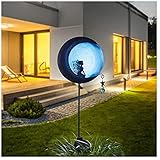 Pureday miaVILLA Solarleuchte Elfe am Mond - Gartenstecker - Schwarz Blau - Höhe ca. 95