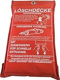 Löschdecke Brandschutzdecke 1x1 m nach DIN EN 1869 Feuerlöschdeck