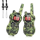 Ryaco 2X Walkie Talkies Set Kinder Funkgeräte 1-3KM Reichweite 8 Kanäle mit Hintergrundbeleuchteter LCD-Taschenlampe Walki Talki Kinder Spielzeug für Abenteuer im Freien, Camping, W