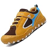 Mishansha Jungen Mädchen Lässige Schuhe rutschfest Gummi Walkingschuhe Weich Flexibel Stabil Fitnessschuhe Freizeitschuhe Schuhe für Die Schule Stoßdämpfung Sport Schuhe Wanderschuhe, Gelb 24