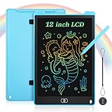 Coolzon LCD-Grafikbrett, 12 Zoll (30,5 cm), buntes Bildschirm, tragbar, Ewriter, radierbar, mit Blockiertaste für Kinder, Studenten von 3 4 5 6 7 8 Jahren Erwachsene (Blau)