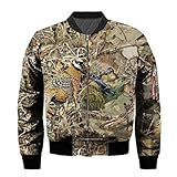 Rabbit Adler Bomberjacke Männlich 3D Lustig Druck Herbst Sport Warm Top, HAAG30139, XL