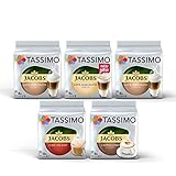 Tassimo Jacobs Lovers Sortenpackung Kaffeekapseln - Tassimo Jacobs Latte Macchiato, Latte Macchiato Vanilla, Café Au Lait, Cappuccino Classico - 5 Packungen (48 Portionen)