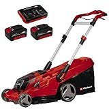 Einhell 3413270 Akku-Rasenmäher RASARRO 36/42 Power X-Change (Li-Ion, 2x 18 V, 42 cm Schnittbreite, 6-stufige zentrale Schnitthöhenverstellung, inkl. 2 x 4,0 Ah Akkus + Twincharger)