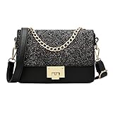 Buddy Clutch Damen Handtasche mit Pailletten, Schwarz (schwarz), Einheitsgröß