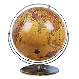 Globus 19.6in Durchmesser Vintage Weltkugel Geographische Globus Rotierende Erdgeographie Globus Mit Metallbasis Für Kinder Geschenk Geografische Globen (Color : Yellow)