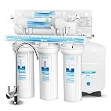 Geekpure 6-stufiges Umkehrosmose-Trinkwasser Filtersystem mit Alkalischem pH+ Remineralisierungs Filter-75 GPD