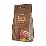 Fitmin Purity Dog GF Adult Mini Beef | Hundetrockenfutter | Ein getreidefreies futter | Rindfleisch mit SHIITAKE-Pilzen | Komplettfutter für Erwachsene Hunde Kleiner Rassen | Komplettfutter | 4kg