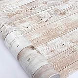 Selbstklebend Tapete Holzoptik Holz Folie Vintage für Möbel Küche Wand Schrank Tisch Wasserdicht Vinyl Möbelfolie 57X500