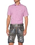 Stockerpoint Herren Hose Bayern Bua Lederhose, Grau (Grau Antik Gespeckt Grau Antik Gespeckt), (Herstellergröße: 46)