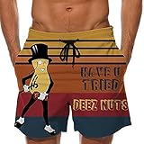 Pafira Herren Badehose mit Kordelzug, elastische Taille, Shorts mit Taschen, Boardshorts, Deez Nuts_gelb, Larg