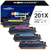 GPC Image Kompatible Tonerkartusche als Ersatz für HP 201X CF400X für Color Laserjet Pro MFP M277dw M277n M274n M277 M252dw M252n(Schwarz Cyan Gelb Magenta, 4er-Pack)