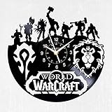 KingLive Vinyl-Wanduhr kompatibel mit World of Warcraft-Retro Schallplattenkunst, Wanddekoration, Geschenkidee für Geburtstag, Weihnachten, Frauen, Männer, Freunde, Freundin und Teenag
