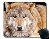 Spiel-Mausunterlage Gewohnheit, Tierwolf flockiges Mousepad Rutschfeste Gummiauflag