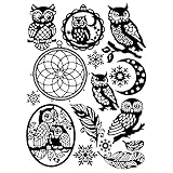 Stanzschablonen | Eulen und Traumfänger | Verschiedene Designs in verschiedenen Größen | 16 Stück