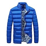 BIKETAFUWY Übergangsjacke Herren Herbst Winter Leicht Männer Steppjacke Reißverschluss Stehkragen Atmungsaktiv Winddicht Outdoor Funktionelle Windjack