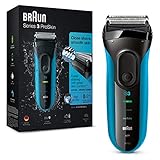 Braun Series 3 ProSkin 3010s Elektrorasierer, Wiederaufladbarer Rasierer Herren, schwarz/b