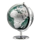 JJYY Beleuchtete Weltkugel mit Ständer, 2 in 1 interaktiver pädagogischer Desktop-Erdkugellampe Home Office Ornament - Geographie-Lernspielzeug