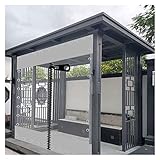 ALDFZ Planenvorhänge Vorhang PVC Transparent Durchsichtige Plane Mit Reißverschluss für Terrassenüberdachung, Veranda, Gewächshäuser, Gartenarbeit, 64 Größ