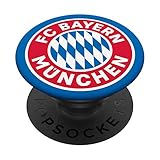 FC Bayern München Logo PopSockets PopGrip: Ausziehbarer Sockel und Griff für Handys/Tablets mit Tauschbarem Top