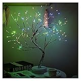 XUXFANG 108.LED USB.Tischlampe Kupferdraht Weihnachten Feuer Baum Nachtlicht Tischlampe Home Desktop Dekoration Weihnachtsdekoration Weihnachtsdekoration (Lampshade Color : 108 Lights Colorful)