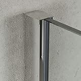 Wandanschlussprofil Dusche Aluprofil 2m I für 8mm Glas Duschabtrennung I Wandprofil Duschwand I Duschprofil verchromt I Wandabschlussleiste I Wandhalterung I Wandp