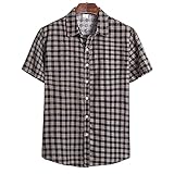 Hemd Herren Sommer Loose Moderner Urban Shirt Herren Hawaii Urlaub Sandstrand Style Hemd Herren Mode Lässig Surfen Tops Herren Kent Kragen Knopfleiste Kurzarm Shirt H