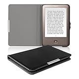 kwmobile Hülle kompatibel mit Tolino Shine - Kunstleder eReader Schutzhülle Cover Case - Schw