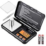 Supkitdin Digitale Waage, Taschenwaage, 200g/0,01g Gramm Waage, Multifunktionale Genauigkeitswaage LCD Display mit 50g Kalibriergewicht, 6 Units, Tara+ Auto Off Funktion (2AAA Batterie enthalten)