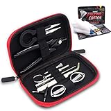 DIY Werkzeug Set mit Baumwollstreifen,Neuester Spule-Jig-wickelset,Spulen Bürste,Keramik-Pinzette,Spulen-Set,Drahtschneider,Klapp Schere,Selbstwickler Jig Set für den Spulenbau DIY L