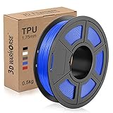 TPU Filament 1.75mm Flexible, 3D Printer Filament Dimensional Accuracy +/- 0.03 mm, 0.5 Kg Spool, B