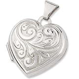 Schmuck-Pur Echt Silber Herz-Medaillon Jugendstil 1,50