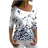 HHOP Langarmshirt Damen Set Vokuhila Bluse Elegante Oberteile Damen lantch sexy Tshirt Damen Tik tok Kleidung Pullover Damen Sommer leinenblusen tiefer Ausschnitt D