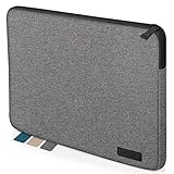 sølmo I Design Laptop-Tasche 14 Zoll, Laptophülle 14 Zoll, Stoßfeste Notebooktasche kompatibel mit 14' Lenovo Ideapad, 14“ Acer Chromebook, MacBook Air Hülle, Grau Schw