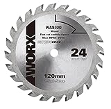 WORX WA5100 WA5100-Disco de Corte Madera rápido extremo 120mm Schnelltrennscheibe aus Holz, 120