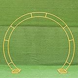 1 Set goldener Metallbogen für Hochzeit, Garten, Kletterpflanzen, Brautparty, Dekoration, 1,5 x 1,5 m, 1 Set (Farbe: Gold)