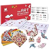 JoyCat Origami Papier Kit 30 Origami Projects origami buch 90 Blatt doppelseitiges Origami kinder DIY Kunst bastelpapier-Kaleidoskop, Japanische und tierische M