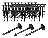 200x Erdnägel für Unkrautvlies mit 3 Widerhaken 12,5 cm - UV-beständig - Verrottungsfest - Großer Kopf - Made in EU