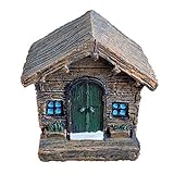 Balacoo Harz Holzhaus Ornament Mini Haus Aquarium Statue Aquarium Miniatur Garten Sandkasten Schreibtisch O