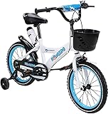 Actionbikes Kinderfahrrad Donaldo - 16 Zoll - V-Break Bremse vorne - Stützräder - Luftbereifung - Ab 4-7 Jahren - Jungen & Mädchen - Kinder Fahrrad - Laufrad - BMX - Kinderrad (16`Zoll)