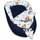 PALULLI Babynest, multifunktionales Kuschelnest mit Weiches zusätzlicher Matratze, Kokon, Nestchen, Babybett, Reisebett für Neugeborene, 100% Baumwolle Oeko-TEX (Aztec II)
